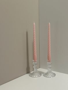 Pink Candles Aesthetic, Pink Candle Sticks, Girly Candles, Shower Vibes, Childhood Bedroom, 17 Birthday, Party Monster, Pink Candle, Long Candles