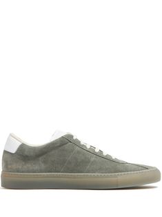 grey/white suede round toe serial number print at the heel contrasting heel counter padded ankle branded leather insole partial lining flat rubber sole front lace-up fastening This piece comes complete with a protective dust bag. Common Projects, Sneakers Grey, Suede Sneakers, Mens Shoes Sneakers, Grey And White, Rubber Sole, Men's Shoes, Tennis, Dust Bag