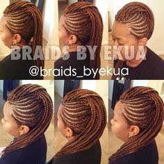 Mohawk style Braided Hairstyles Mohawk, Braids With Mohawk Hairstyles, Box Braid Mohawk, How To Mohawk Braid, Braids In A Mohawk Style, Hairstyle Natural Hair, Mohawk Braids, Diy Hairstyle