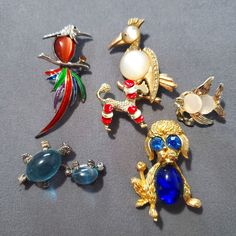 All Brooches Are In Vintage Condition, No Stones Are Missing, No Pins Are Missing, Metal Is Not Tested, The Turtles Are Very Old, Rare Jelly Belly Designed Brooches. No Stamps That I Can See. Handmade Silver Costume Jewelry Brooches, Silver Costume Jewelry Pins, Collectible Silver Costume Jewelry Brooch, Adornment Jewelry, The Turtles, Animal Brooch, Jelly Belly, Turtles, Brooches