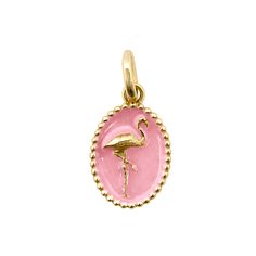 Gigi Clozeau - Flamingo Fuchsia Resin pendant, Yellow Gold Flamingo Pendant, Stitch Fix Stylist, Whimsical Design, Resin Pendant, Playful Design, Things To Buy, Gold Pendant, Pretty In Pink, Or Rose