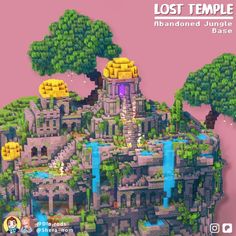 the lost temple island is surrounded by trees