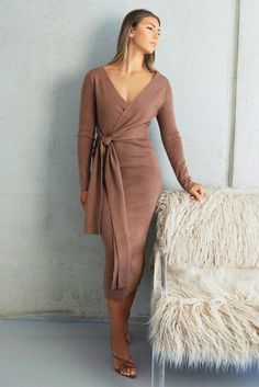 Fitted Wrap Dress, Work Clothes