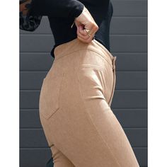 Khaki Corduroy Ol High Waist Casual Pants Bottoms Pants, Casual Pants, High Waist, High Waisted, Pants, Trousers