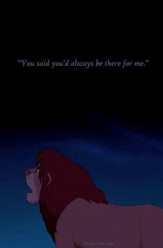 the lion king with his mouth open in front of a dark background and an inscription that reads