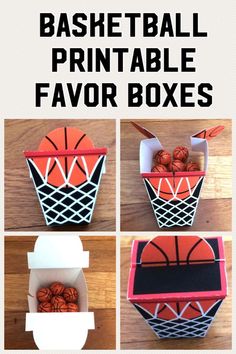 basketball printable favors are great for the kids to make