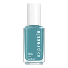 expressie dries in about a minute so you can grab, try and apply on-the-fly. our first-ever angled brush allows for easy application with both hands. Essie Expressie quick dry nail polish, vegan, midtone teal, Up Up & Away Message, 0.33 fl oz; Expressie Up Up And Away Message - midtone teal quick dry nail polish with a cream finish Quick-dry nail polish; fast-drying formula that dries in about a minute One-step color; apply two coats of any expressie color on clean nails, let dry for about a min