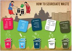 how to separate waste into different types of trash