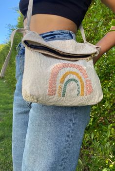 Designer Handbag Storage, Simple Crossbody Bag, Foldover Crossbody Bag, Embroidery Mini, Hemp Bag, Bags Sewing, Boho Crossbody Bag, Handpainted Bags, Handbag Storage