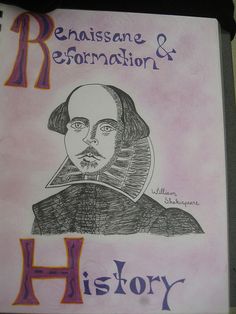 Waldorf ~ 7th grade ~ Renaissance and Reformation Title Page Substitute Teacher Lesson Plans, Waldorf Painting, Homeschool Units, Waldorf Teacher, Elementary Physical Education, Age Of Discovery, Chalkboard Drawings, Elementary Lesson Plans