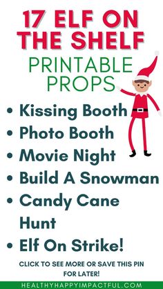 the elf on the shelf printable props