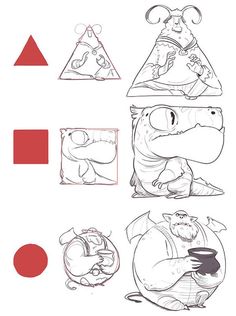 the instructions for how to draw cartoon characters