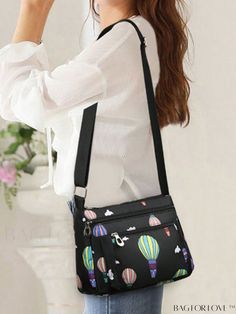 BagForLove - Nylon Square Bag with Hot Air Balloon Pattern - Ideal Mothers Day Gift Product Description Color Black Bag Size Medium Type Hobo Bag Pattern Type Graphic Composition 100% Nylon Material Nylon Size Chart INCH CM Strap Length Bag Length Bag Width Bag Height 51.2 inch 10.2 inch 3.5 inch 7.1 inch Strap Length Bag Length Bag Width Bag Height 130 cm 26 cm 9 cm 18 cm Details Pictures Similar Products h2 { text-align: center; } /* æ¢è¡ */ li{ white-space: normal; word-break: break-all; word-wrap: break-word; } .red-box { width: 100%; display: flex; flex-direction: row; flex-wrap: wrap; justify-content: center; } .red-box > div { width: 190px; height: 250px; margin: 10px; } .red-box > div > a > img { width: 190px; height: 250px; } .size-box { width: 100%; margin: auto; white-space: n Casual Multicolor Nylon Shoulder Bag, Graphic Composition, Hobo Bag Patterns, Word Wrap, Black Bag, Medium Bags, Square Bag, Hot Air Balloon, Blue Bags