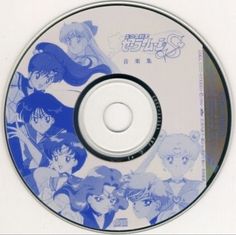 an anime dvd with the cover pulled out and some characters on it, all in blue