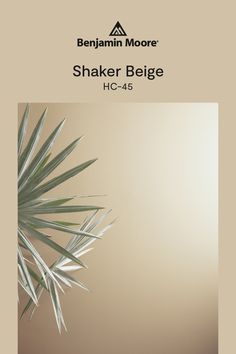 an image of a plant with the words shaker beige in front of it