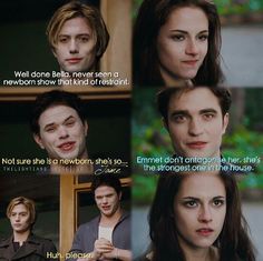 an image of the twilight saga with two different faces and one saying that it is not true