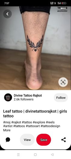 a person with tattoos on their legs and the caption above them is an instagram