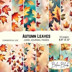 the autumn leaves digital paper pack