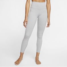 New Never Worn Before - Grey/Heather Women’s Infinalon 7/8 Leggings From Nike. Size Small Fits Size 4. Nike Bottoms For Pilates, Nike Full Length Leggings, Nike Solid Bottoms For Pilates, Spring Nike Yoga Activewear, Nike Yoga, Nike Pants, Gray White, Nike Women, Pant Jumpsuit