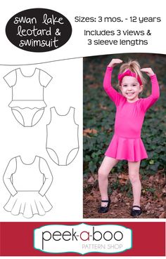 the sewing pattern for this girls'dress is easy to sew