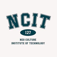 the ncit logo is shown in blue and white