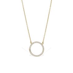 A contemporary design of micro pave round brilliant CZ stones takes this open circle necklace to a whole new level. Details:• Round Brilliant Cubic Zirconia Stones• 18k Yellow Gold Plated or Rhodium Plated Sterling Silver• Chain Length: Adjustable from 16” to 18” • Width: 18mm Gold Fashion Jewelry, Open Circle Necklace, Gold Circle Necklace, Cz Jewelry, Circle Necklace, Gold Jewelry Fashion, Gold Fashion, Micro Pave, Cz Stone