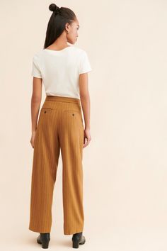 Rent Bella Pinstripe Pants from Nuuly. Pick 6 items for $98/month. Free shipping + returns. Calling Card, Pinstripe Pants, Casual Pants, Perfect Fit, Free Shipping, Pants, Trousers