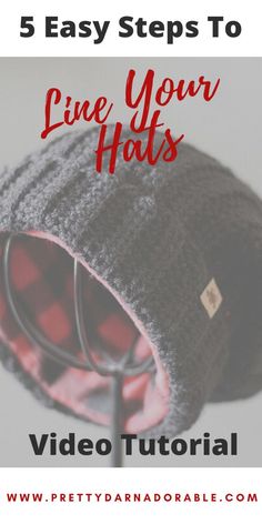 a knitted hat with the text 5 easy steps to live your hots on it