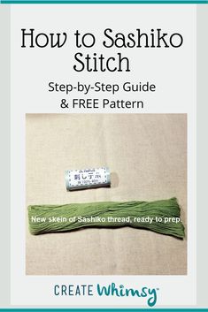 how to sashkio stitch step - by - step guide and free pattern