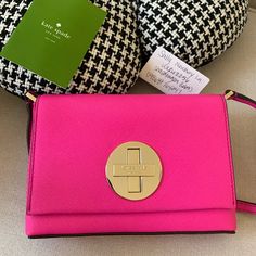 Price Is Firm! Trendy Kate Spade Crossbody Bag, Kate Spade Crossbody Shoulder Bag For Mobile Phone, Kate Spade Crossbody Mobile Phone Bag, Kate Spade Crossbody Shoulder Bag With Phone Pocket, Kate Spade Pink Satchel, Luxury Pink Kate Spade Shoulder Bag, Kate Spade Pink Bag With Detachable Handle, Rectangular Pink Kate Spade Bag, Kate Spade Pink Crossbody Shoulder Bag