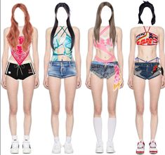 Waterbomb Outfit Ideas, Waterbomb Outfit, Kpop Outfits Summer, Summer Outfits Kpop, Waterbomb Festival Outfit, Iconic Kpop Outfits, Blackpink Outfits Stage, Idols Outfits Stage, Idol Stage Outfits