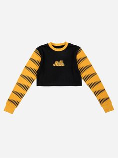 Embroidered art on the front Ribbed Crewneck Long sleeves 100% Cotton Imported Dumbgood Exclusive Officially Licensed Garfield Merchandise Garfield Tshirts, Garfield Clothing, Garfield Merchandise, Gift Wishlist, Alt Clothing, Crop Long Sleeve, Alpha Wolf, Sigma Alpha, Brand Ideas