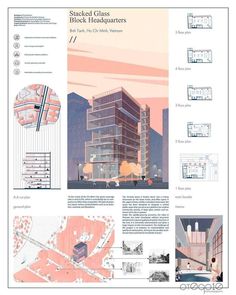 an architectural diagram shows the various parts of a building