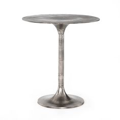 Simone Bar + Counter Table Raw Antique Nickel / Counter Table Raw Antique Nickel Table Four Hands Four Hands Modern Pub Table, Bar Counter Table, Counter Table, Counter Height Table, Round Bar, Solid Rugs, Outdoor Dining Furniture, Pub Table, Bar Counter