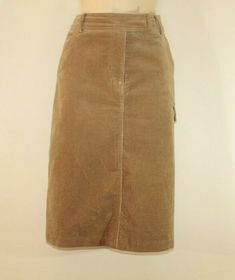 "Vintage Beige Corduroy VUNIC Zip Straight Knee Length Casual Skirt   Size - UK 10 EU 38 L 25   Please check measurements     LYING FLAT ON THE FLOOR:   SKIRTS LENGTH - 25'' OR (63.5 CM )  WAIST - 14.75\" OR ( 37.5 CM ) ACROSS THE BACK   HIPS - 20.5\" OR (52.1 CM )   The Skirt is used but in good condition,   please see all pic.  ############### *Please note that most of my items are vintage and has therefore been previously used unless stated otherwise. Vintage items will have some degree of we High Waist Corduroy Skirt With Pockets, Corduroy Skirt With Pockets For Work, High Waist Fitted Corduroy Skirt, Fitted High Waist Corduroy Skirt, Vintage Corduroy Skirt, Leather Skirt And Boots, Small Frame, Casual Skirt, Lovely Dresses