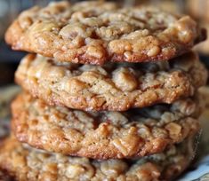 three cookies stacked on top of each other