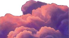 the sky is filled with pink and purple clouds