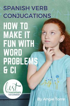 Is there a way to make Spanish verb conjugations fun? Is there a way to teach all the verb endings at one time using comprehensible input? Why yes, there is! Word problems provide CI in a concentrated form. And it’s a fun game! In this blog post I give you 16 word problems you can use tomorrow in your classroom along with 4 free resources. Click the link to learn more. TW Spanish Verb Conjugation, All Verbs, Verb Conjugation, French Teaching Resources, French Verbs, Spanish Verbs, The Verb