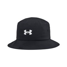 Top off your unique sense of style with the Under Armour� Blitzing Bucket Hat for Ladies. This fun style features a wide, down-angled brim that keeps the sun's glare out of your eyes, and it protects your face and neck from the sun's burning rays. The Under Armor logo is proudly displayed at the front. This soft and flexible Under Armour hat is made of 100% polyester. Imported.  Manufacturer style #: 1384048.  100% polyester is soft and flexible;   Wide brim protects against sun's rays;   Front Under Armour logo; Under Armor Logo, Under Armour Logo, Military Appreciation, Bucket Hat Black, Fun Style, Textured Knit, Black & White, Mode Fashion, Under Armor