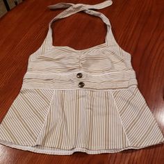 New With Tags Maltilda Jane Top Beige Halter Neck Top For Day Out, Spring Beige Cotton Halter Top, Beige Cotton Halter Top For Spring, Casual Brown Halter Top For Spring, Casual Beige Halter Top For Spring, Matilda Jane, Matilda, Womens Tops, Crop Tops