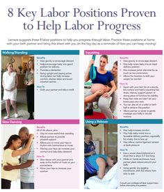 a brochure with images of people in labor positions