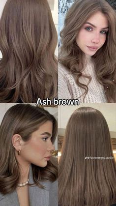 Ash Brown Hair Color, Beige Hair, Korean Hair Color, Ash Brown Hair, Ash Hair Color