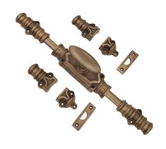 an assortment of antique door handles and knobs