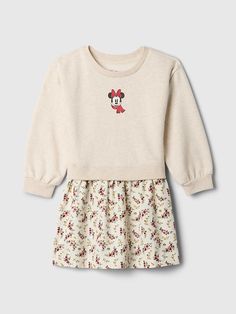 Gap Disney Baby Clothes, Mickey Mouse And Minnie Mouse, Skirt Straight, Mouse Print, American Brand, Baby Disney, Toddler Dress, Sweatshirt Dress, Toddler Gifts