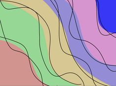 an abstract background with wavy lines in pastel colors