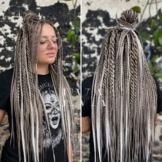 Dreadlocks Diy, Ashy Brown, Dreads And Braids, Ombre Box Braids, Low Maintenance Short Haircut, Faux Dreads, Dread Braids, Hair Projects, Beautiful Dreadlocks