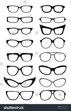 the silhouettes of glasses with different shapes and sizes, all drawn in one line