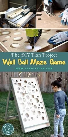 the diy plan project wall ball maze game is an easy and fun way to play with kids