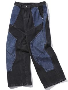 Editor's NotesCPGN's denim pants are made of durable fabric and zipper. Their wide denim pants feature mixed fabric that consists of different patterns and stitches.- Button and zipper- Different pattern pieces mixed in a pants- Stitch details- Wide fit silhouette- Versatile and trendy itemMeasurement S/M/L- Total length: 41.33 / 42.12 / 42.51 in.- Waist: 14.96 / 15.74 / 16.53 in.- Thigh: 13.38 / 13.77 / 14.56 in.- Front rise: 13.77 / 14.17 / 14.56 in.- Hem: 10.23 / 10.62 / 11.02 in.Model i Wide Denim Pants, Image Swag, Diy Clothes Design, Fire Fits, Swaggy Outfits, Dolce E Gabbana, Moda Vintage, Mixing Fabrics, Dream Clothes