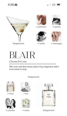 an ad for blarr, which features different types of perfumes